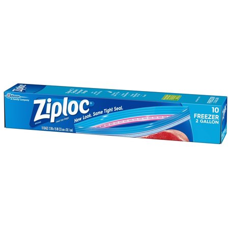Ziploc 2 gal Clear Freezer Bag , 10PK 1132